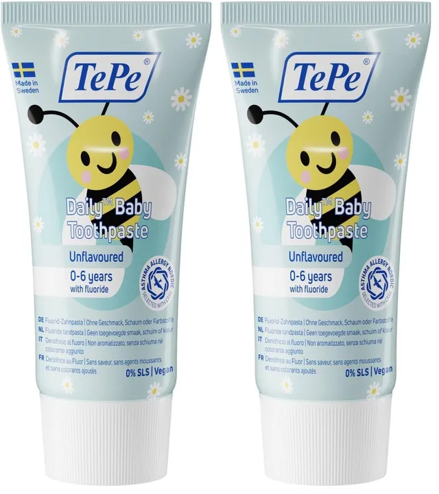 tepe-daily-baby-zahnpasta-geschmacksneutral-0-6-jahre-2er-pack image 1