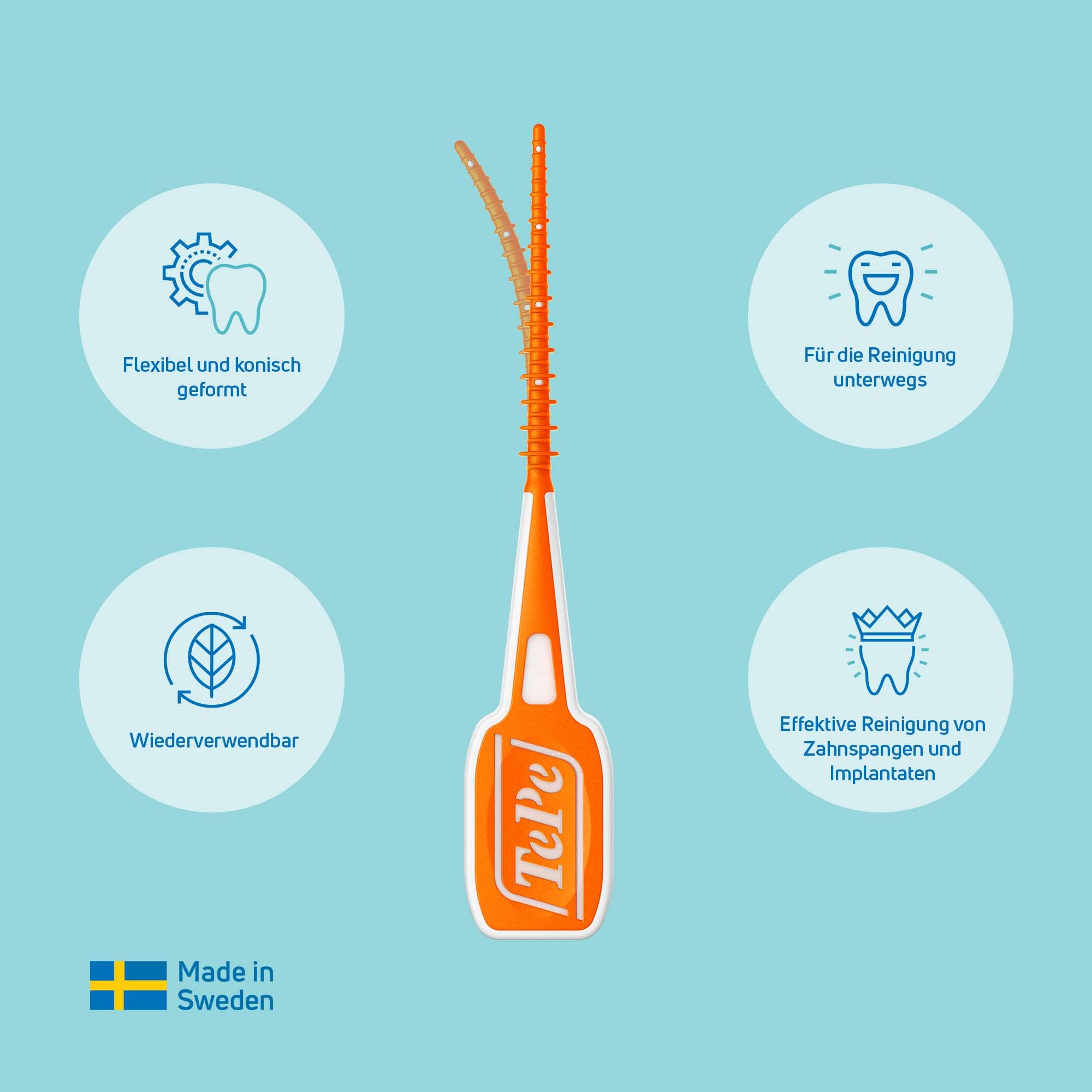 tepe-easypick-dental-picks-orange-xs-s-36-st-ck-mit-reiseetui image 7