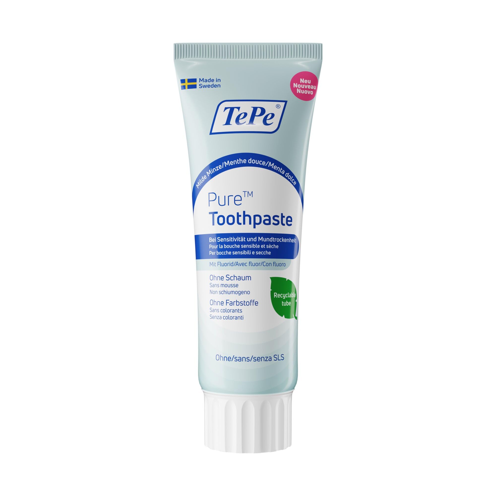 tepe-pure-zahnpasta-milde-minze-sls-frei-fluoridhaltig-vegan-f-r-empfindliches-z image 1