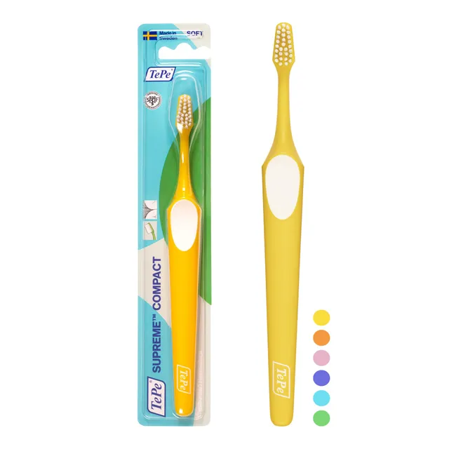 tepe-supreme-compact-soft-zahnb-rste-weiche-borsten-zweistufiges-borstenfeld-far image 1