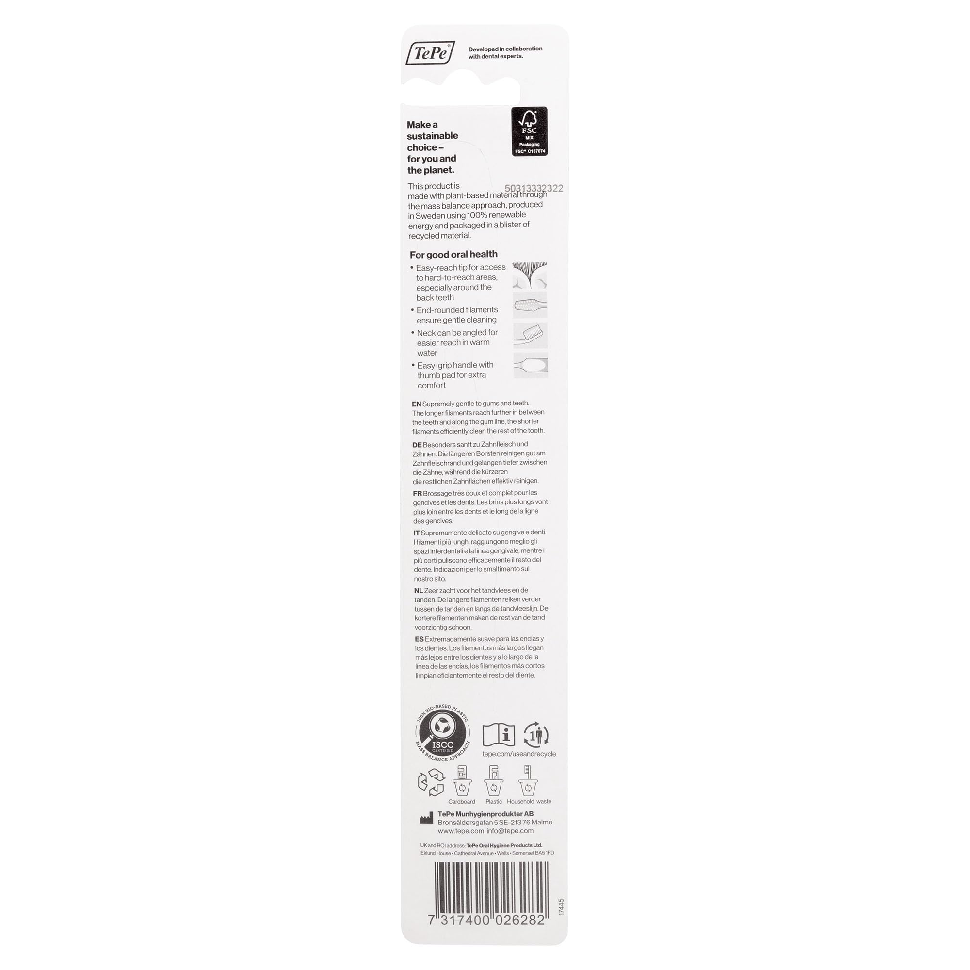 tepe-supreme-compact-soft-zahnb-rste-weiche-borsten-zweistufiges-borstenfeld-far image 8