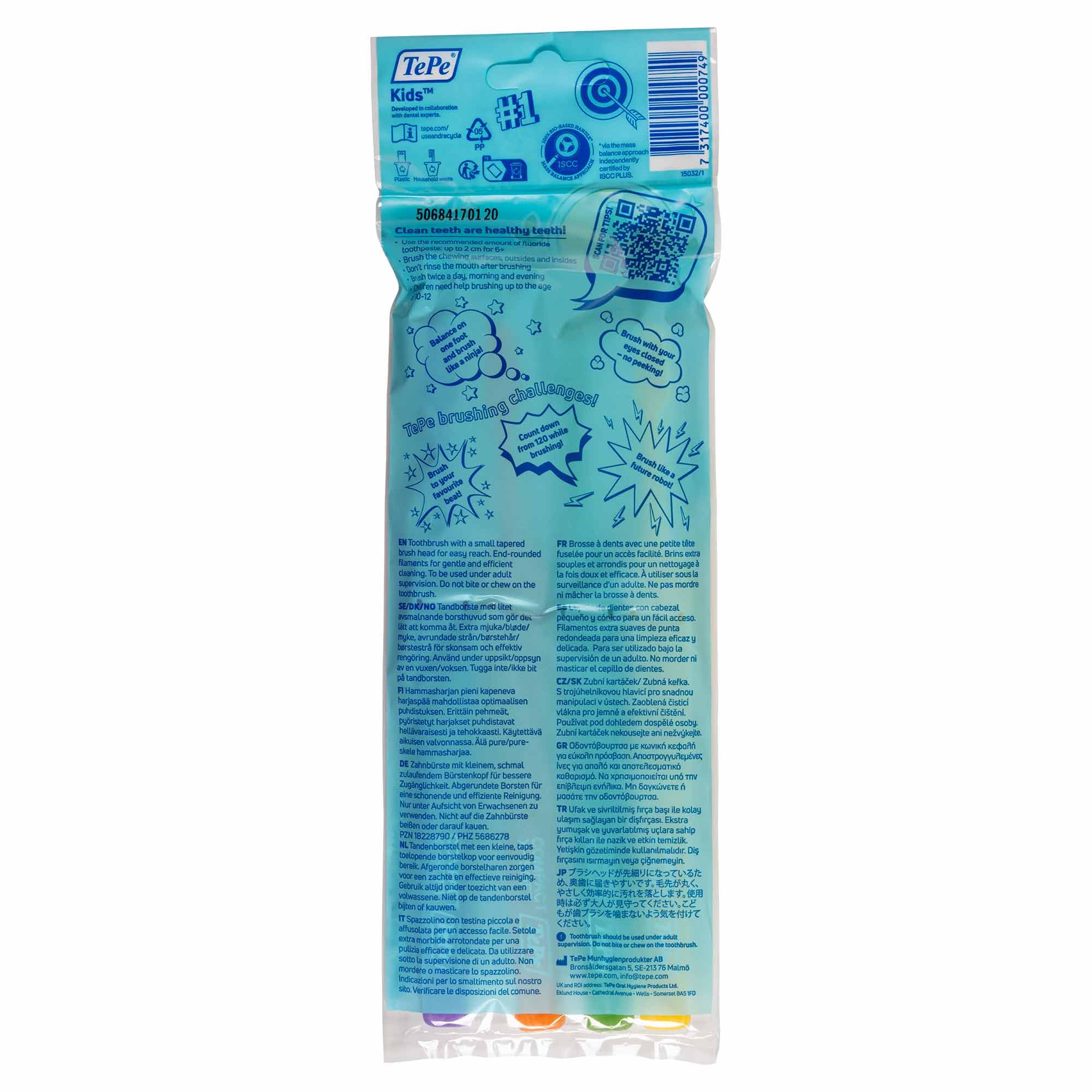 tepe-select-compact-kinder-zahnb-rste-extra-soft-mixed-pack-4-stk image 2