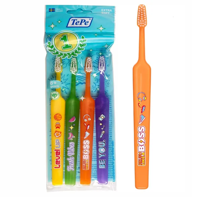 tepe-select-compact-kinder-zahnb-rste-extra-soft-mixed-pack-4-stk image 1