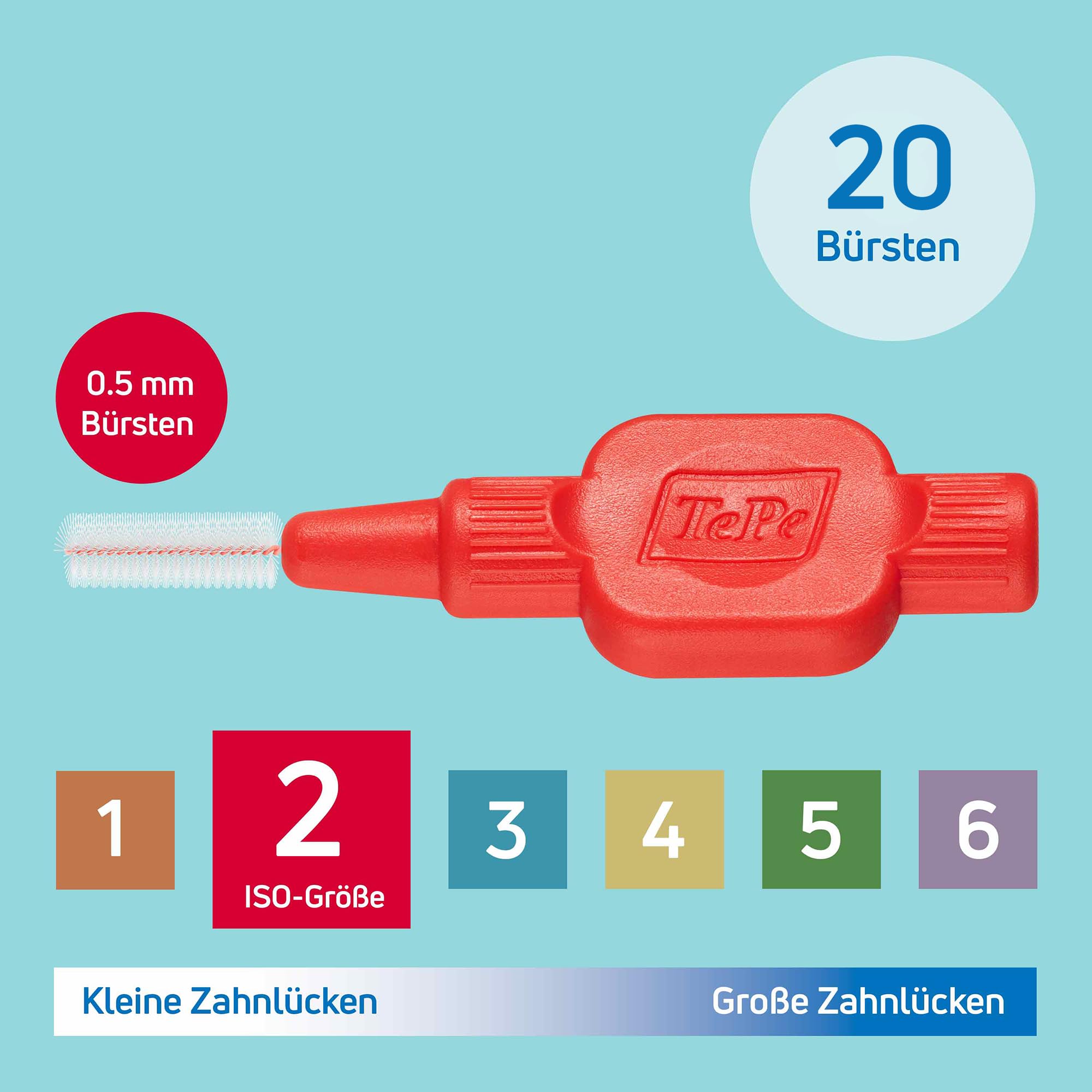 tepe-interdentalb-rste-extra-soft-rot-0-5-mm-iso-2-20-stk-interdentalb-rste image 3