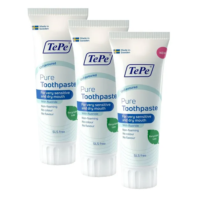 tepe-pure-zahnpasta-ohne-geschmack-3er-pack image 1