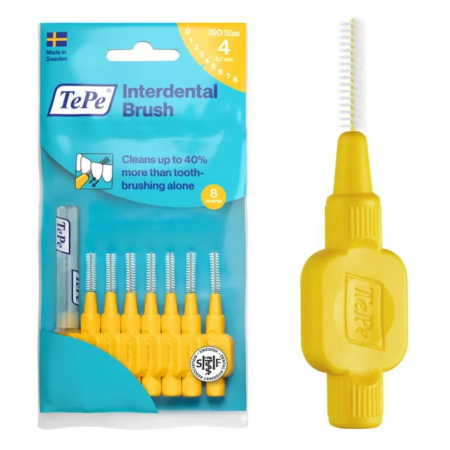 tepe-interdentalb-rste-original-gelb-0-7-mm-iso-gr-e-4-8-stk image 1