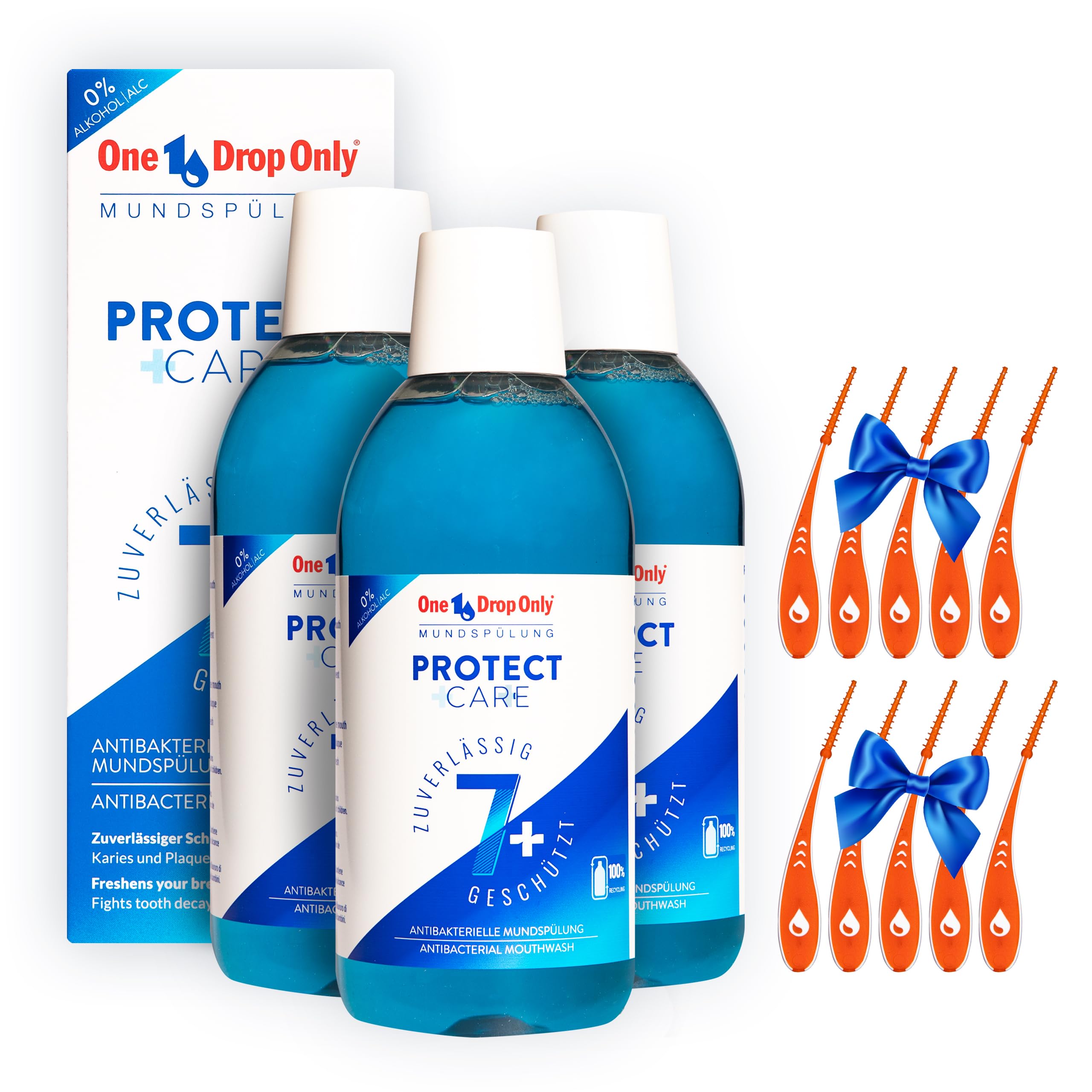 one-drop-only-protect-care-mundsp-lung-antibakteriell-3-x-500-ml-minze-10-dental image 1