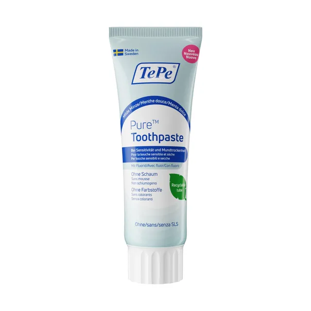 tepe-pure-zahnpasta-milde-minze-sls-frei-fluoridhaltig-vegan-f-r-empfindliches-z image 1
